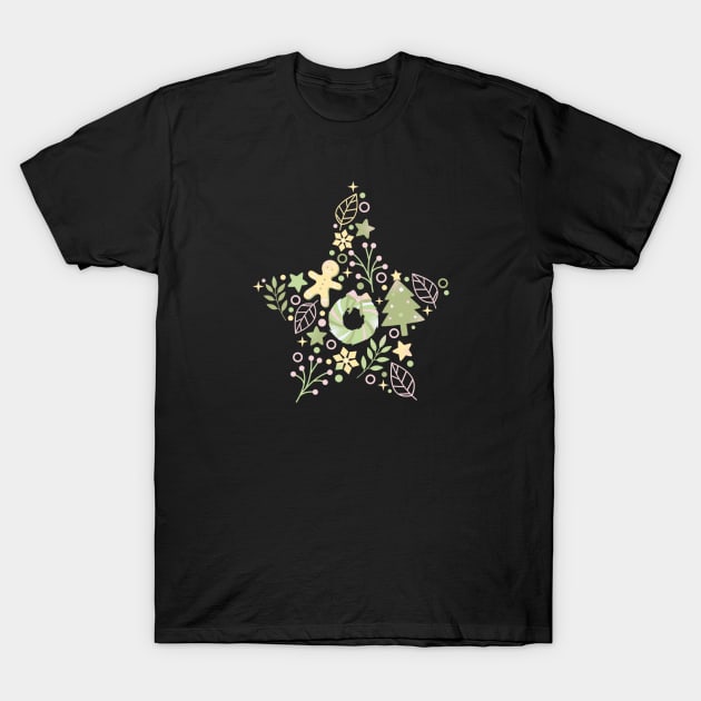 Christmas Star T-Shirt by PasTeel